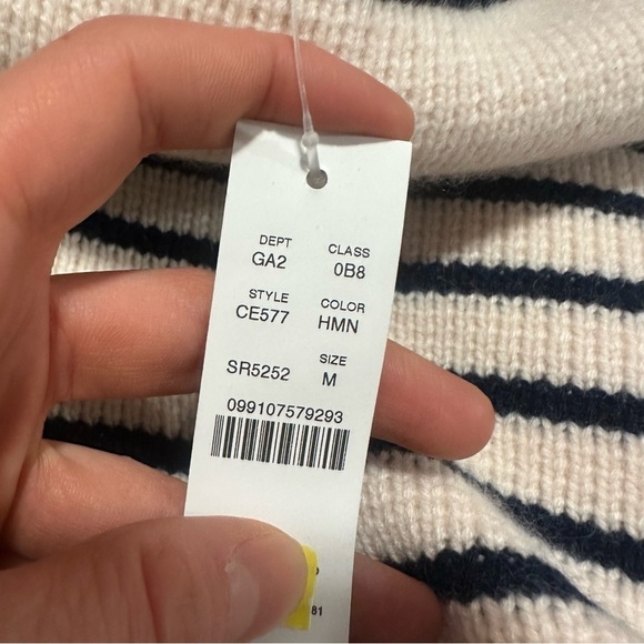 J crew Spring Street ribbed cashmere crewneck sweater in stripe - Picture 5 of 5